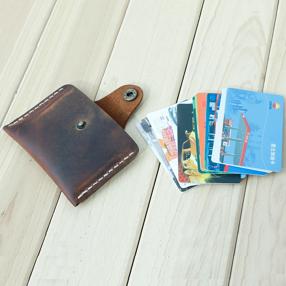 Минималистичный Мужской кошелек для кредитных карт натуральная кожа