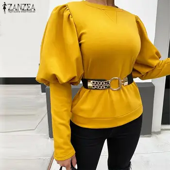 ZANZEA 2020 Women's Puff Sleeve Blouses Autumn Casual Fashion Shirts O Neck Blusas Female OL Work Blusa Chemise Oversized Tunic
ZANZEA 2020 Women's Puff Sleeve Blouses Autumn Casual Fashion Shirts O Neck Blusas Female OL Work Blusa Chemise Oversized Tunic