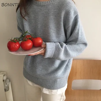 Pullovers Women O-Neck Soft Knitting Candy Color Simple All-match Korean Style Cute Loose Womens Elegant Kawaii Pullover Chic
Pullovers Women O-Neck Soft Knitting Candy Color Simple All-match Korean Style Cute Loose Womens Elegant Kawaii Pullover Chic