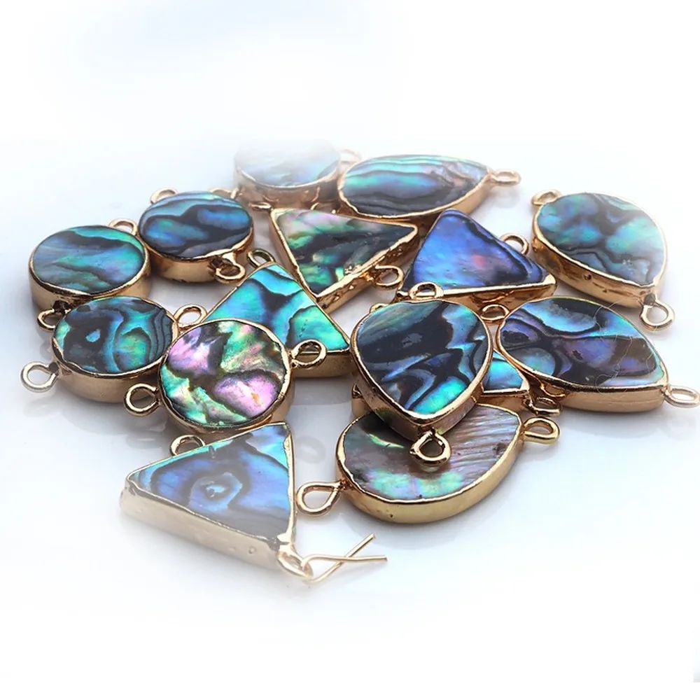 Natural Connector Abalone Shell Pendant Water Drop Triangular Round Double Hole Making For Jewelry DIY Necklace Bracelet
Natural Connector Abalone Shell Pendant Water Drop Triangular Round Double Hole Making For Jewelry DIY Necklace Bracelet