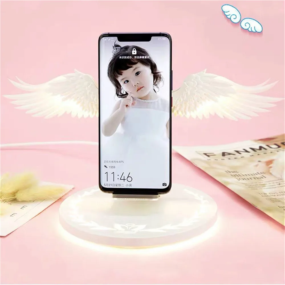 Angel Wings Charging Dock Stand 10W Wireless Fast Charger for iPhone & Android Smartphone For Samsung For HUAWEI Charging Holder
Angel Wings Charging Dock Stand 10W Wireless Fast Charger for iPhone & Android Smartphone For Samsung For HUAWEI Charging Holder