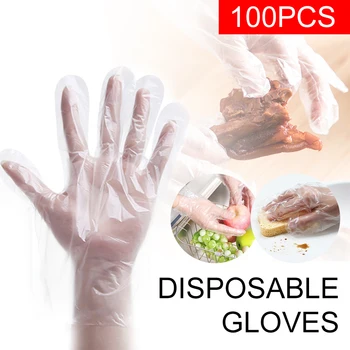100pcs/box Disposable Clear Gloves PE Restaurant BBQ Housework Cleaning Kitchen Home Dining One-off Plastic protective gloves
100pcs/box Disposable Clear Gloves PE Restaurant BBQ Housework Cleaning Kitchen Home Dining One-off Plastic protective gloves