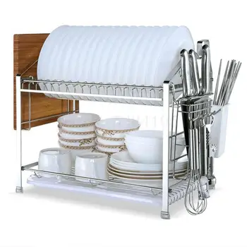 304 Stainless Steel Cupboard Rack Double Layer Drain Cupboard Rack Kitchen Storage Rack
304 Stainless Steel Cupboard Rack Double Layer Drain Cupboard Rack Kitchen Storage Rack