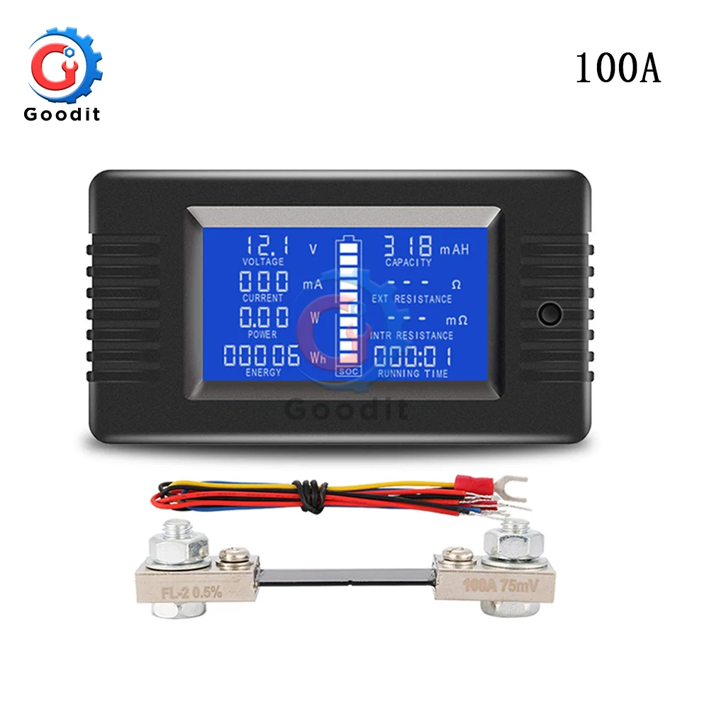 PZEM-015 100A Battery Tester Voltmeter Ammeter Power Voltage Current Impedance Capacity Energy Time Meter Monitor built-in shunt
PZEM-015 100A Battery Tester Voltmeter Ammeter Power Voltage Current Impedance Capacity Energy Time Meter Monitor built-in shunt