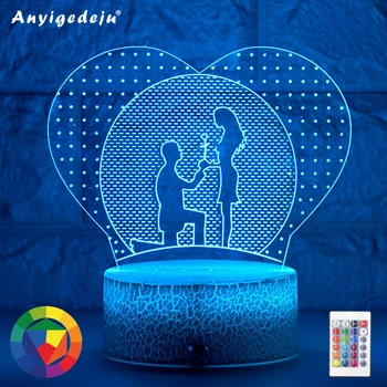 Newest Kids Light Night 3D LED Night Light Creative Table Bedside Lamp Romantic proposal light Kids Gril Home Decoration Gifts
Newest Kids Light Night 3D LED Night Light Creative Table Bedside Lamp Romantic proposal light Kids Gril Home Decoration Gifts