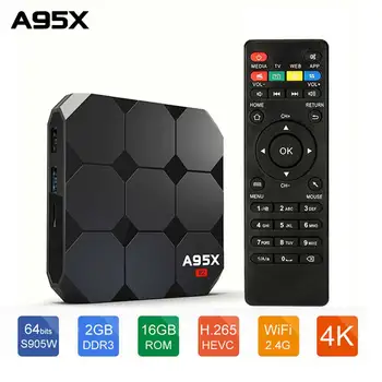 

Android TV Box 7.1 A95X R2 2GB RAM 16GB ROM Amlogic S905W TV Box 1GB 8GB Quad Core 2.4G WiFi Media Player PK X96 mini Smart Box