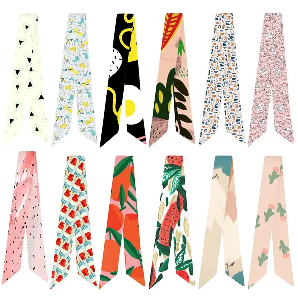 New Scarf Small Fresh Fruit Pattern Printing Variety Scarves Ribbon Small Bag Handle Wrap Mixed Design Girls Hair Band Scarf
New Scarf Small Fresh Fruit Pattern Printing Variety Scarves Ribbon Small Bag Handle Wrap Mixed Design Girls Hair Band Scarf