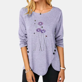 2020 Spring Autumn Women's Long-Sleeve Round Neck Multicolor Printed Pullover Irregular Hem Loose Casual Blouse Fashion Ladies
2020 Spring Autumn Women's Long-Sleeve Round Neck Multicolor Printed Pullover Irregular Hem Loose Casual Blouse Fashion Ladies
