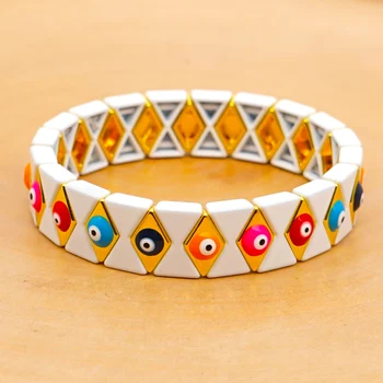 Shinus Enamel Tile Beads Bracelet Turkish Evil Eye Bracelets Women Multicolor Boho Beach Pulsera Mujer 2020 New Fashion Jewelry
Shinus Enamel Tile Beads Bracelet Turkish Evil Eye Bracelets Women Multicolor Boho Beach Pulsera Mujer 2020 New Fashion Jewelry