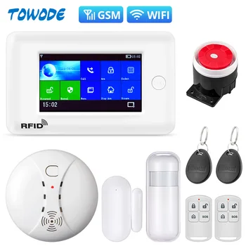 Towode PG106 Smart Home Security Alarm System 2G Anti Theft System 4.3 inch Color Screen APP Remote Control PIR Motion Sensor
Towode PG106 Smart Home Security Alarm System 2G Anti Theft System 4.3 inch Color Screen APP Remote Control PIR Motion Sensor