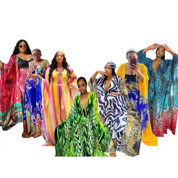 2022 아프리카 드레스 여성용 투피스 바지 세트, 다시키 미국 숙녀 롱 아바야   바지 정장 드레스, 여름 신상 패션