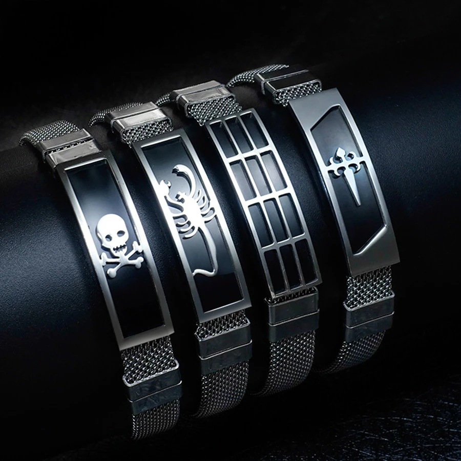 Nueva pulsera de malla de acero inoxidable modelos femeninos encanto de los hombres pulsera de plata pulsera regalo de joyería
Nueva pulsera de malla de acero inoxidable modelos femeninos encanto de los hombres pulsera de plata pulsera regalo de joyería