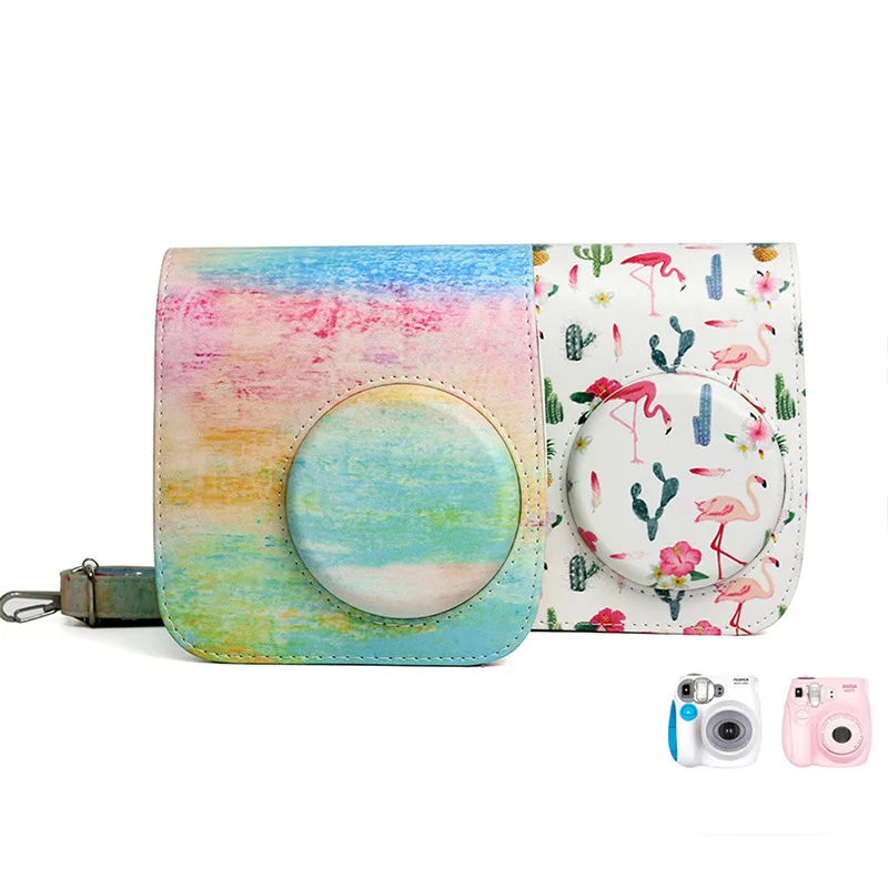 PU Leather Bag Cover Instant Camera Protective Case Oil paint with Removable Shoulder Strap for Fujifilm Instax mini 7S/ 7C
PU Leather Bag Cover Instant Camera Protective Case Oil paint with Removable Shoulder Strap for Fujifilm Instax mini 7S/ 7C
