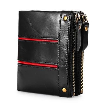 RFID Antithef Men Wallets Oil Wax Genuine Leather Male Short Wallet Zippers and Hasp Man's Purse With Coin Pockets Card Holders
RFID Antithef Men Wallets Oil Wax Genuine Leather Male Short Wallet Zippers and Hasp Man's Purse With Coin Pockets Card Holders