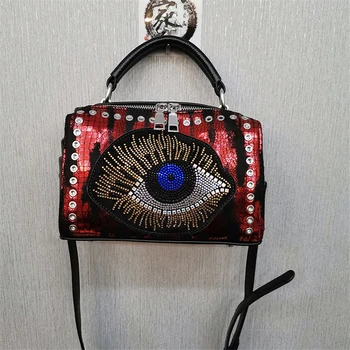Women Totes Shoulder Bags Luxury Crystal Red Eye Flap Totes Women Leather Punk Handbags 2020 New Ladies Fashion Crossbody Bags
Women Totes Shoulder Bags Luxury Crystal Red Eye Flap Totes Women Leather Punk Handbags 2020 New Ladies Fashion Crossbody Bags
