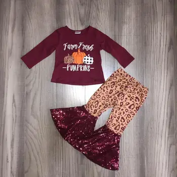 children Girls Halloween clothing girls pumpkin outfts with sequins bell bottom pants girls leopard set
children Girls Halloween clothing girls pumpkin outfts with sequins bell bottom pants girls leopard set