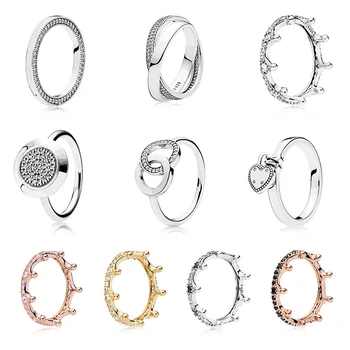 Queens Crown Crystal 925 Sterling Silver Heart Ring Rose Gold Black Finger Rings For Women 925 Fine Jewelry
Queens Crown Crystal 925 Sterling Silver Heart Ring Rose Gold Black Finger Rings For Women 925 Fine Jewelry