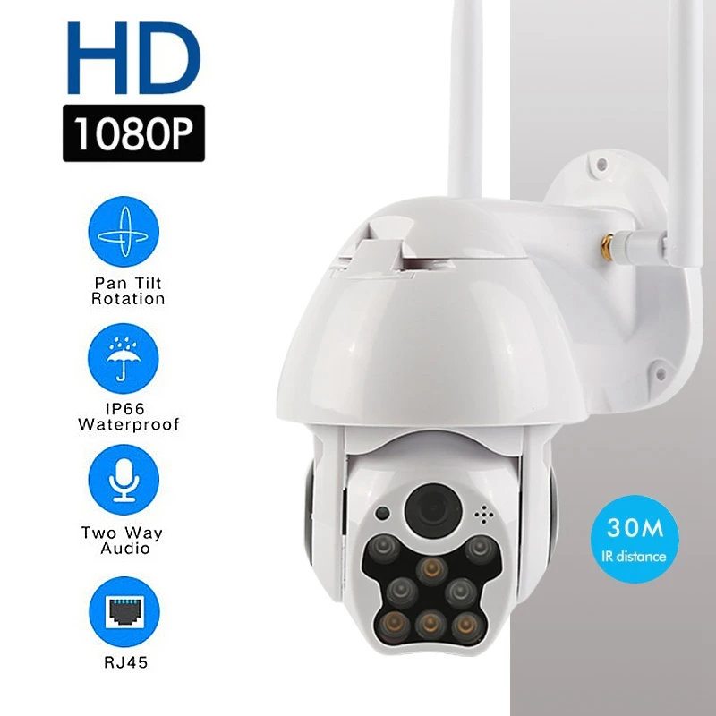 1080P PTZ IP Camera Wifi Outdoor Speed Wireless Security Camera Pan Tilt 4X Digital Zoom Network CCTV Surveillance Waterproof
1080P PTZ IP Camera Wifi Outdoor Speed Wireless Security Camera Pan Tilt 4X Digital Zoom Network CCTV Surveillance Waterproof