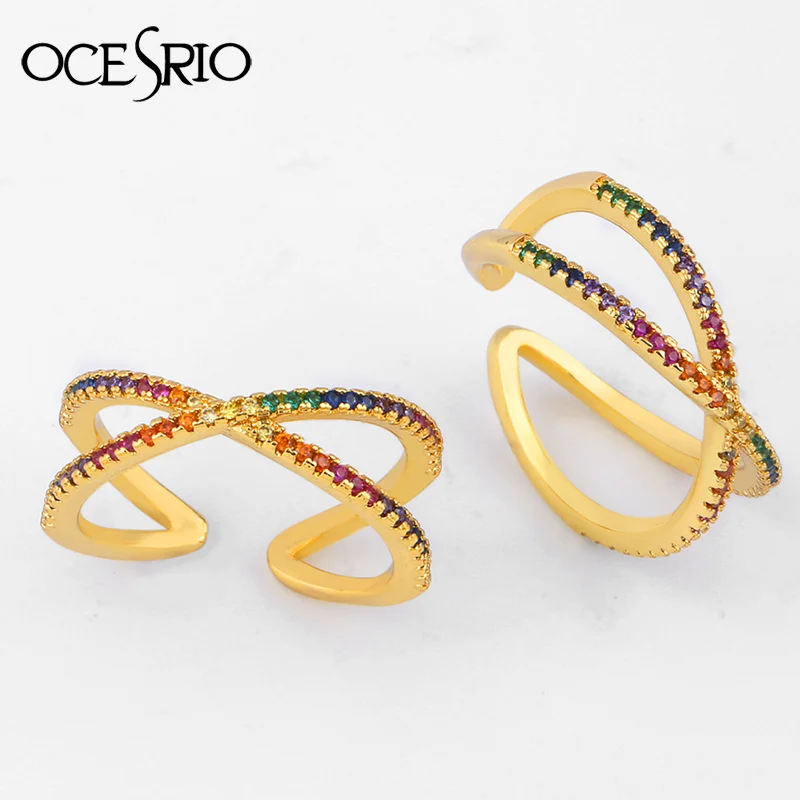 2019 Rainbow Gold Filled X Shape Cross Rings for Women Opening Adjustable Colorful Zirconia Snake Ring Charm Fashion Jewelry
2019 Rainbow Gold Filled X Shape Cross Rings for Women Opening Adjustable Colorful Zirconia Snake Ring Charm Fashion Jewelry