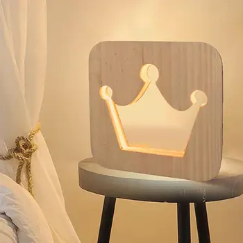 Wood Carving Crown Shape Hollowed 3D Night Light USB Switch Control Table Lamp 
Wood Carving Crown Shape Hollowed 3D Night Light USB Switch Control Table Lamp