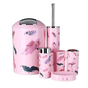 6PCS Bathroom Accessroies Set Lotion Dispenser Soap Dish Dustbin Washing Tumbler Toilet Brush Toothbrush Cup Storage Tools Pink
6PCS Bathroom Accessroies Set Lotion Dispenser Soap Dish Dustbin Washing Tumbler Toilet Brush Toothbrush Cup Storage Tools Pink