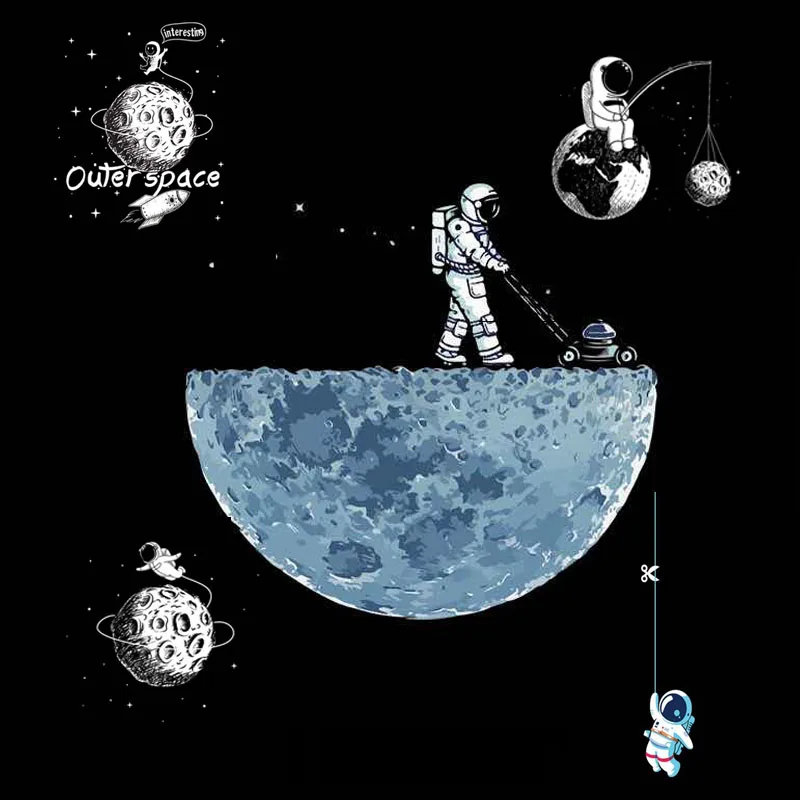 Iron on Transfer Astronaut Patch Moon Applique Heat Transfer Vinyl Space Patches Stickers Kids Stripes on Clothes Thermal Press
Iron on Transfer Astronaut Patch Moon Applique Heat Transfer Vinyl Space Patches Stickers Kids Stripes on Clothes Thermal Press