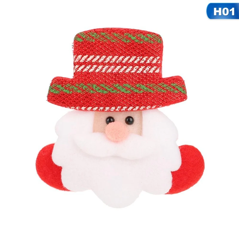 1pc creative santa claus snowman luminous brooch