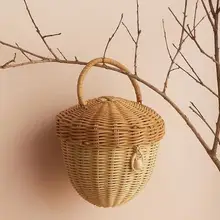 Storage Basket Eco-friendly Creative Modeling Yellow Color Natural Handwoven Round Rattan Bag Photography Props for Home
Storage Basket Eco-friendly Creative Modeling Yellow Color Natural Handwoven Round Rattan Bag Photography Props for Home