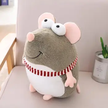 

1pc 20-45cm lovely fat grey rat Pillow Stuffed Animal Plush Toys for Girls Children Boys Toys cute mouse Doll Birthday Gift