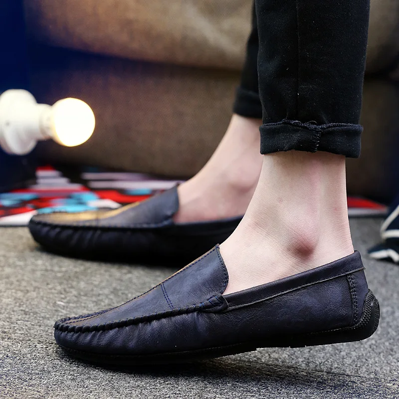 2019 Spring New Style Loafers Men's Slip-on Korean-style Trend Not Lace-up Versatile Soft-Sole Casual Peas Leather Shoes
2019 Spring New Style Loafers Men's Slip-on Korean-style Trend Not Lace-up Versatile Soft-Sole Casual Peas Leather Shoes