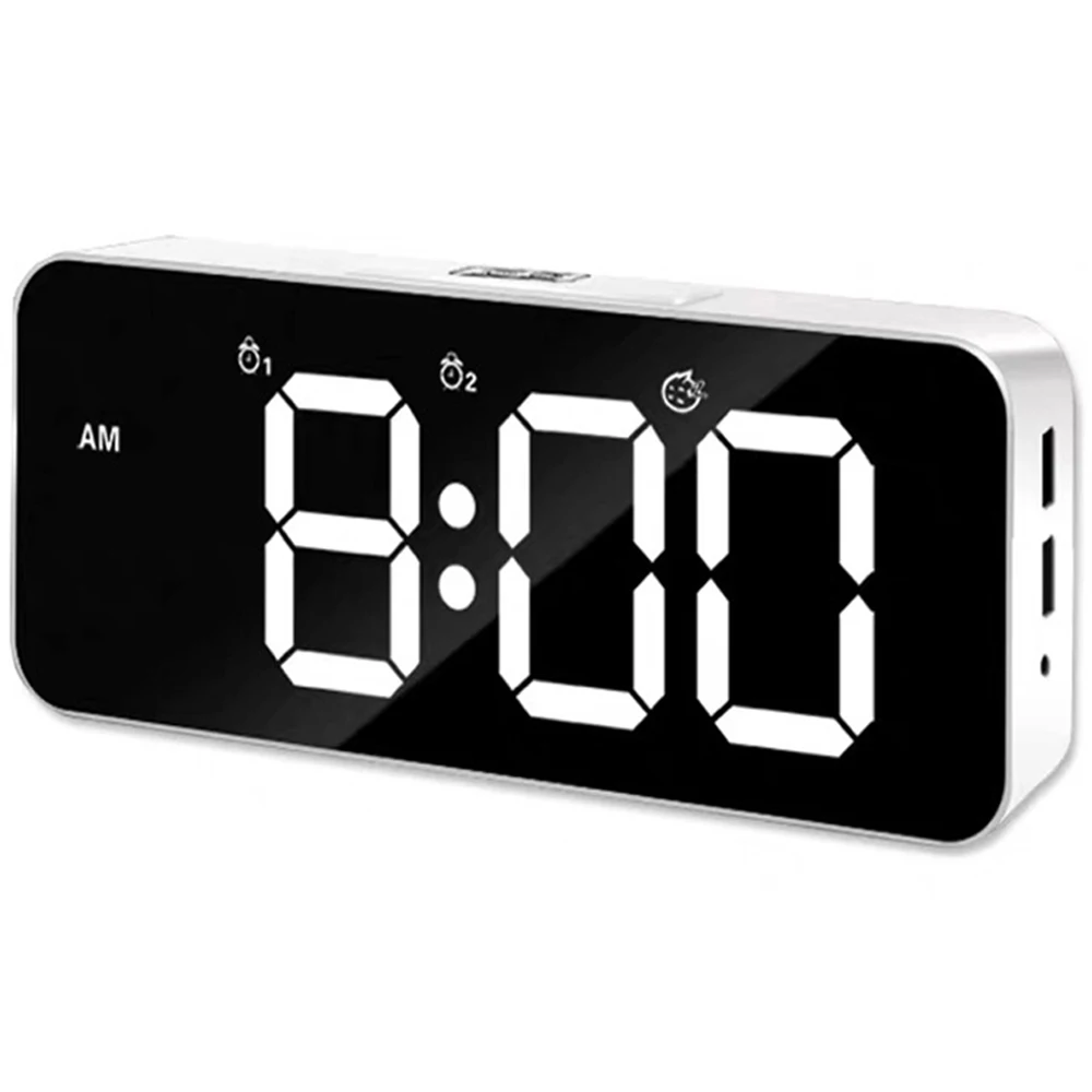 Big Digital Led Mirror Music Alarm Wall Clock Snooze Home Decoration Bedroom Desk Phone Charger Clock Sound Control Backlight
Big Digital Led Mirror Music Alarm Wall Clock Snooze Home Decoration Bedroom Desk Phone Charger Clock Sound Control Backlight