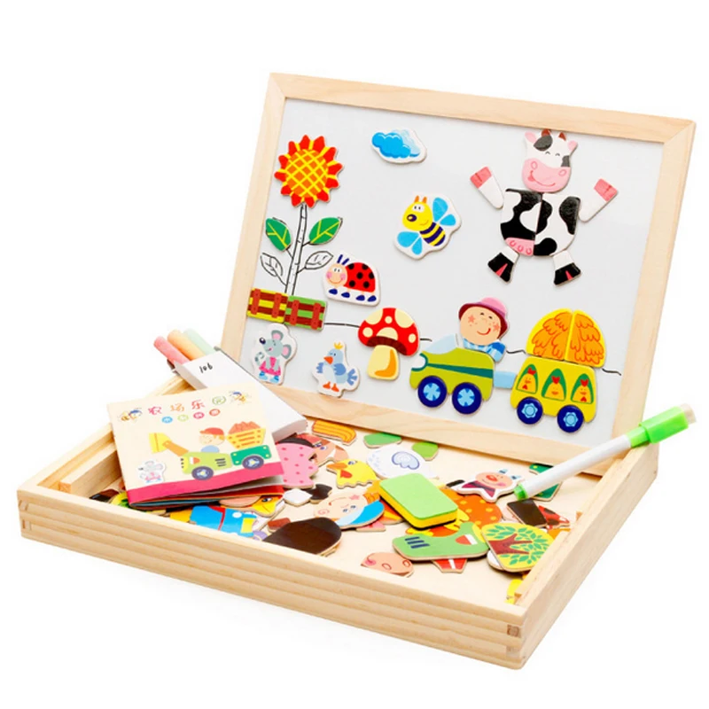 Drawing Writing Board Magnetic Puzzle Double Easel Kid Wooden Toy Sketchpad Gift Children Intelligence Education Development Toy
Drawing Writing Board Magnetic Puzzle Double Easel Kid Wooden Toy Sketchpad Gift Children Intelligence Education Development Toy