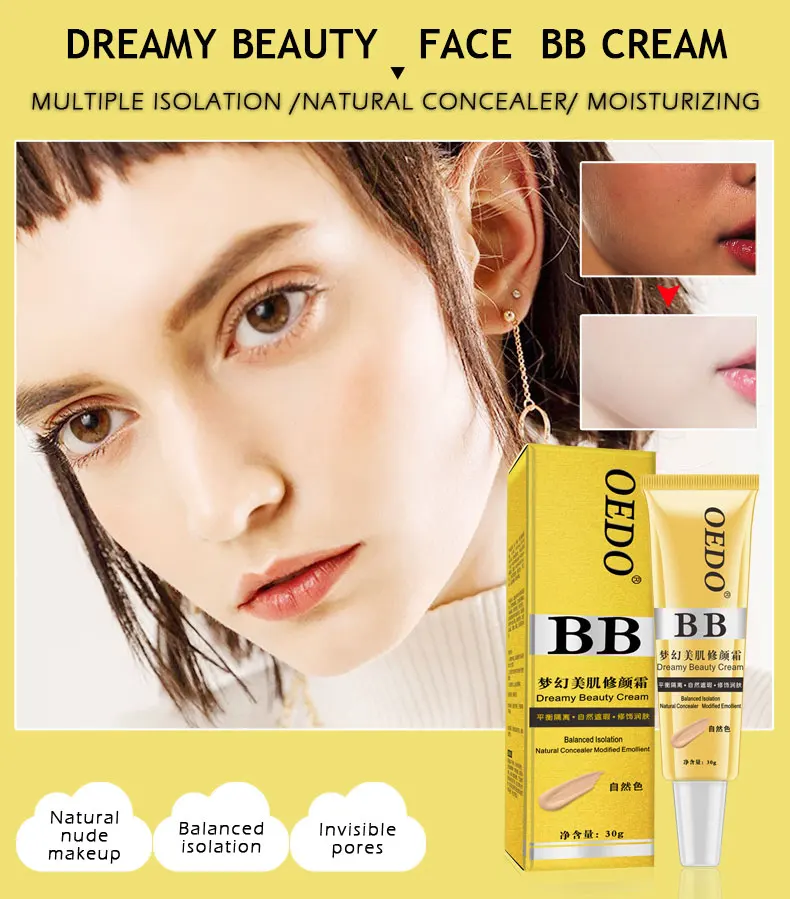 OEDO Makeup BB Cream Cosmetic Natural Whitening Cream Waterproof Moisturizing Oil Control Concealer Base Primer Foundation
OEDO Makeup BB Cream Cosmetic Natural Whitening Cream Waterproof Moisturizing Oil Control Concealer Base Primer Foundation