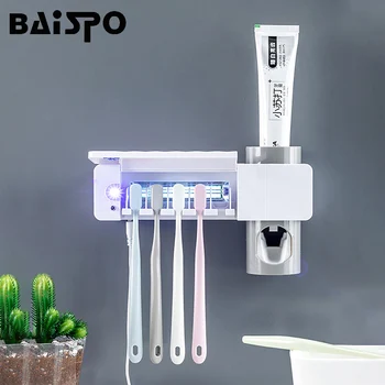 BAISPO UV Toothbrush Holder Home Toothbrush Sterilizer For Bathroom Automatic Toothpaste Dispenser Squeezer Bathroom Accessories
BAISPO UV Toothbrush Holder Home Toothbrush Sterilizer For Bathroom Automatic Toothpaste Dispenser Squeezer Bathroom Accessories