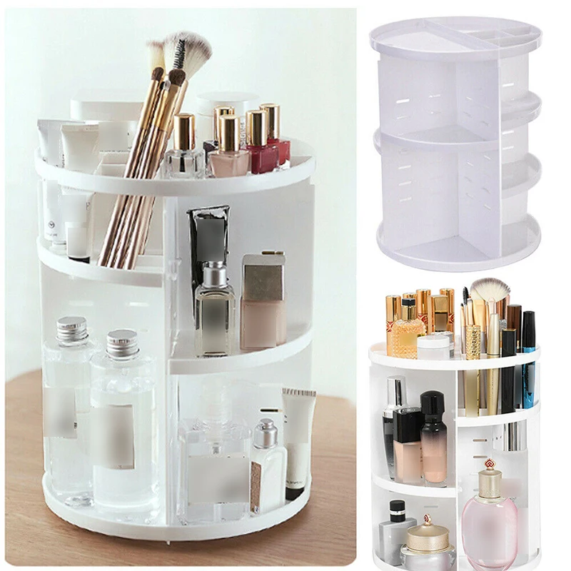 360 Degree Rotating Cosmetic Storage Box Makeup Organizer Cosmetics Storage Rack Fashion Crystal helf Display Stand High Capacit
360 Degree Rotating Cosmetic Storage Box Makeup Organizer Cosmetics Storage Rack Fashion Crystal helf Display Stand High Capacit