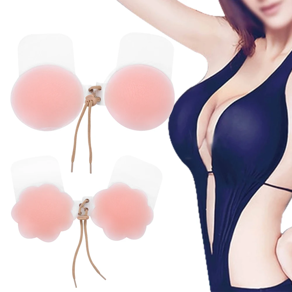 1 Pair Silicone Push Up Breast Petals Reusable Invisible Strap Lift Up Bra Flower Round Shape Self-Adhesive Breast Lift Bra
1 Pair Silicone Push Up Breast Petals Reusable Invisible Strap Lift Up Bra Flower Round Shape Self-Adhesive Breast Lift Bra