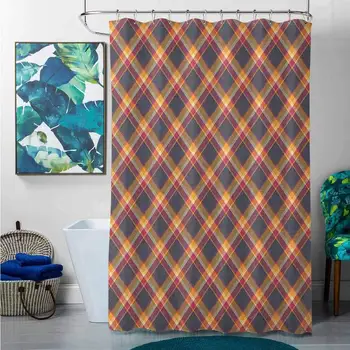 Shower Curtains Boys Tartan,British Traditional Design Classic Country Style Checkered Pattern, Pink Marigold Charcoal Grey,W69
Shower Curtains Boys Tartan,British Traditional Design Classic Country Style Checkered Pattern, Pink Marigold Charcoal Grey,W69