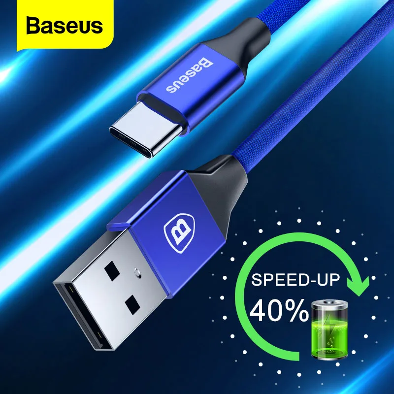 Кабель Baseus USB Type-C для быстрой зарядки зарядное устройство Type-c USB-C кабель Samsung S10 S9