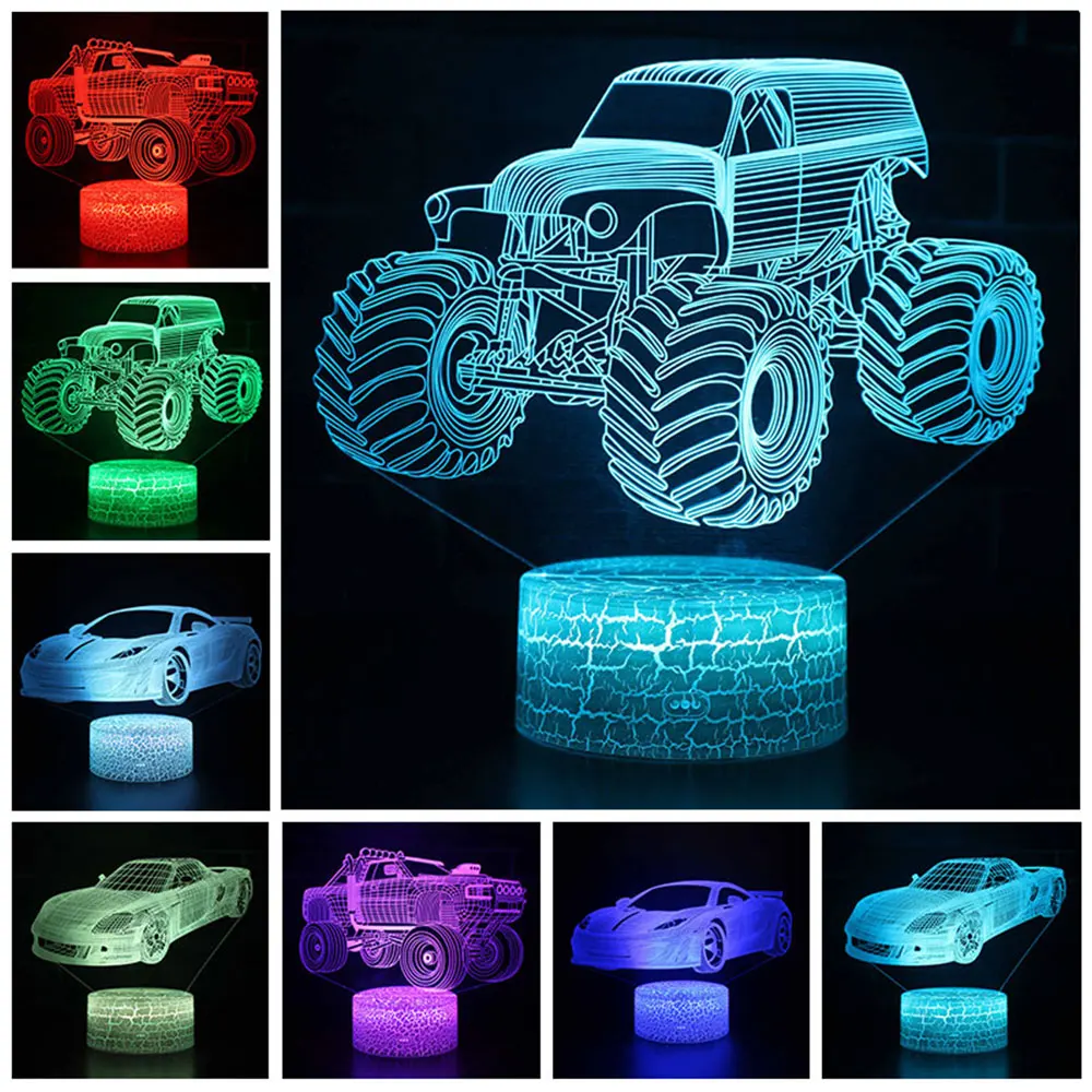 RC Car Action Figure 3D LED Night Light 7/16 Color Changing Lamp Anime Remote Control Toy For Children Birthday Christmas Gifts
RC Car Action Figure 3D LED Night Light 7/16 Color Changing Lamp Anime Remote Control Toy For Children Birthday Christmas Gifts