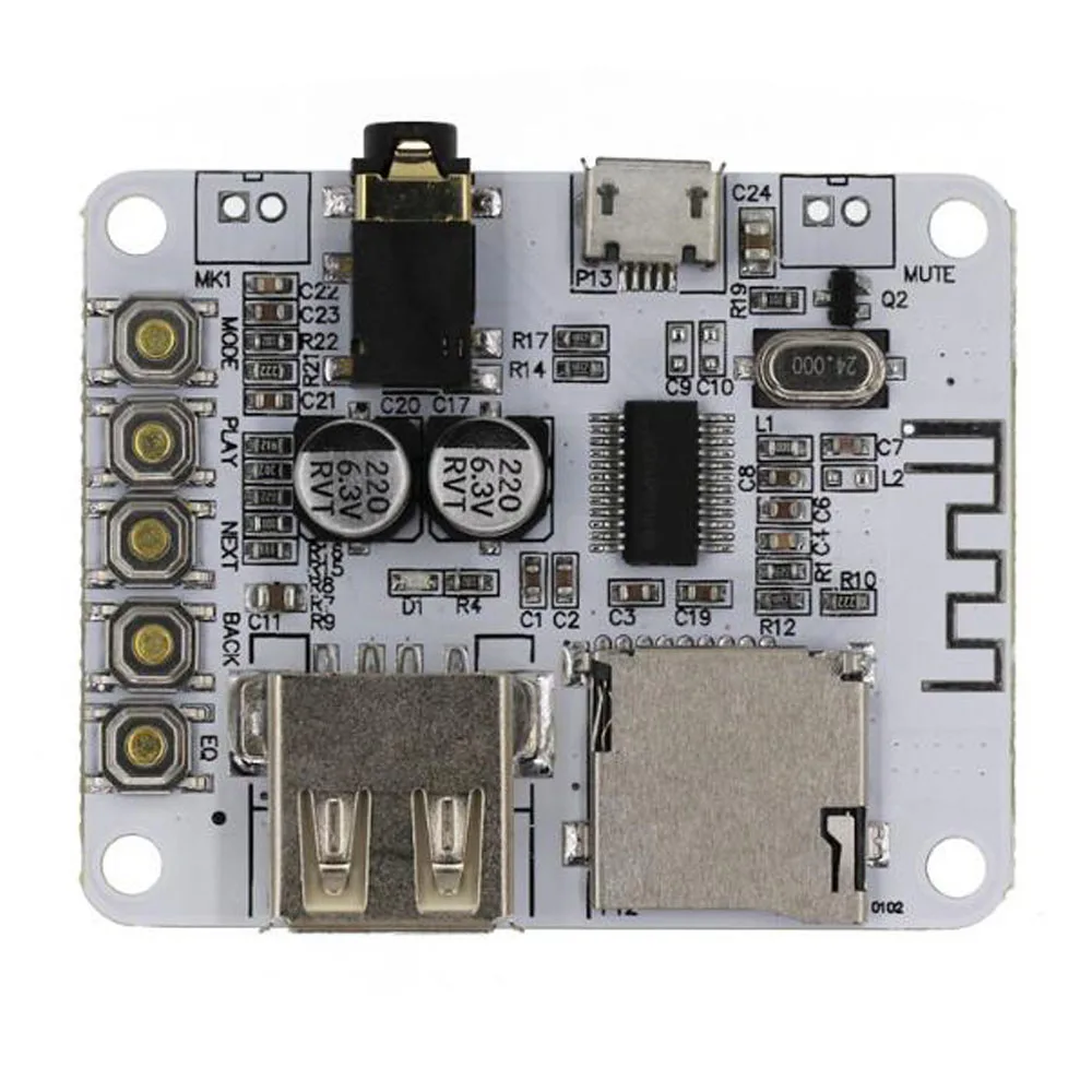 1 PCS Bluetooth MP3 Decoding Module Bluetooth Audio Receiving board Decoding Playback with USB TF Card Front Output
1 PCS Bluetooth MP3 Decoding Module Bluetooth Audio Receiving board Decoding Playback with USB TF Card Front Output