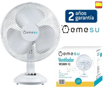 Ventilador de mesa sobremesa suelo giratorio 40w 2 años de garantia 
Ventilador de mesa sobremesa suelo giratorio 40w 2 años de garantia