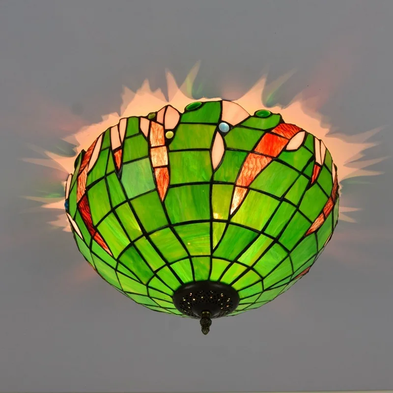 40CM European Green Garden Tiffany color glass restaurant corridor bathroom glass ceiling lamp
40CM European Green Garden Tiffany color glass restaurant corridor bathroom glass ceiling lamp