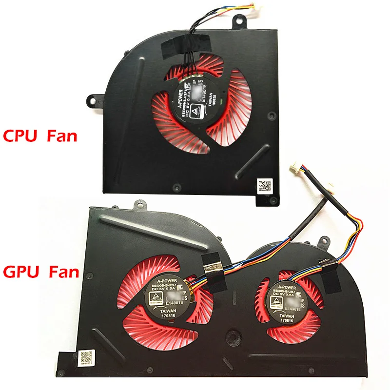For MSI GS63 GS63VR GS73 GS73VR MS-17B1 Stealth Pro CPU BS5005HS-U2F1 GPU BS5005HS-U2L1 Laptop Cooler Laptop CPU GPU Cooling Fan
For MSI GS63 GS63VR GS73 GS73VR MS-17B1 Stealth Pro CPU BS5005HS-U2F1 GPU BS5005HS-U2L1 Laptop Cooler Laptop CPU GPU Cooling Fan