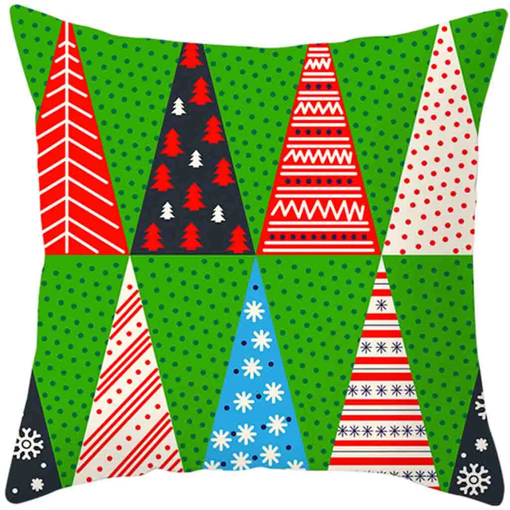 

Drop 1Pcs 2019 Happy New Year Christmas Santa Claus Xmas Decorations for Home Elk Cotton Decorative Pillows Cover Navidad Natal