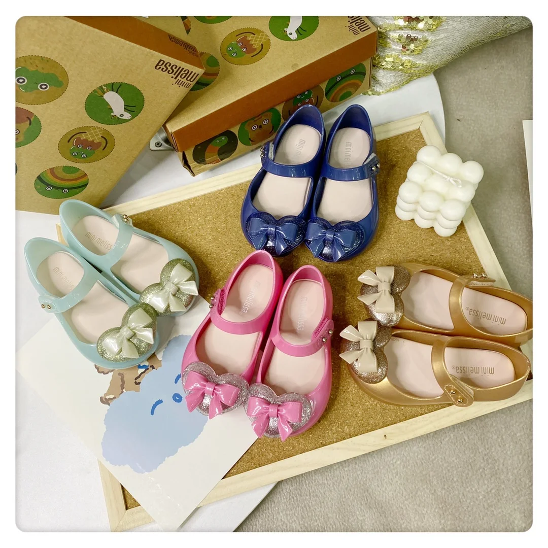 Mini Melissa Ultragirl IX 2020 Original Girl Jelly Sandals Bow Kids Sandals Children Beach Shoes Non-slip Melissa Toddler Mini Melissa Ultragirl IX 2020 Original Girl Jelly Sandals Bow Kids Sandals Children Beach Shoes Non-slip Melissa Toddler