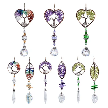H&D 3pcs Rainbow Quartz Natural Stone Suncatcher Window Hanging Tree of Life Ornament Healing Crystals Ball Prism Drop Pendant
H&D 3pcs Rainbow Quartz Natural Stone Suncatcher Window Hanging Tree of Life Ornament Healing Crystals Ball Prism Drop Pendant