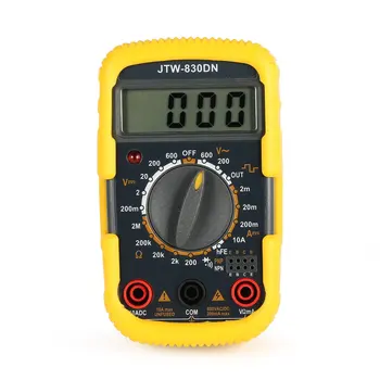 JTW-830DN Handheld Mini Digital Multimeter 1999 Counts AC/DC Volt Amp Ohm Diode HFE Tester Multifunction portable Multimeters
JTW-830DN Handheld Mini Digital Multimeter 1999 Counts AC/DC Volt Amp Ohm Diode HFE Tester Multifunction portable Multimeters