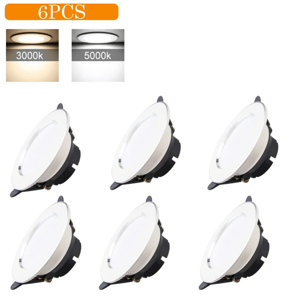 6 Pcs Wall Spotlight Down Lamp 3000K/5000K LED Downlight Recessed Ceiling Lamp Home Light Cold White Warm White New
6 Pcs Wall Spotlight Down Lamp 3000K/5000K LED Downlight Recessed Ceiling Lamp Home Light Cold White Warm White New