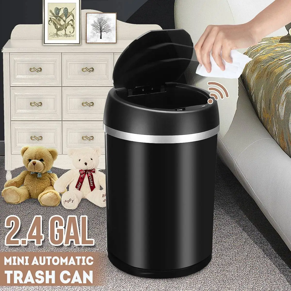 New Inductive Automatic Touchless Intelligent induction Motion Sensor Kitchen Trash Can Sensor Eco-friendly Waste Garbage Bin
New Inductive Automatic Touchless Intelligent induction Motion Sensor Kitchen Trash Can Sensor Eco-friendly Waste Garbage Bin