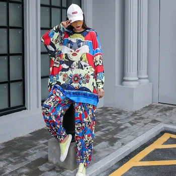 Hip-hop style two-piece loose T-shirt + casual wide-leg pants fashion sports suit summer bf large size was thin two-piece tide
Hip-hop style two-piece loose T-shirt + casual wide-leg pants fashion sports suit summer bf large size was thin two-piece tide